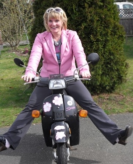 Patti On A Scooter